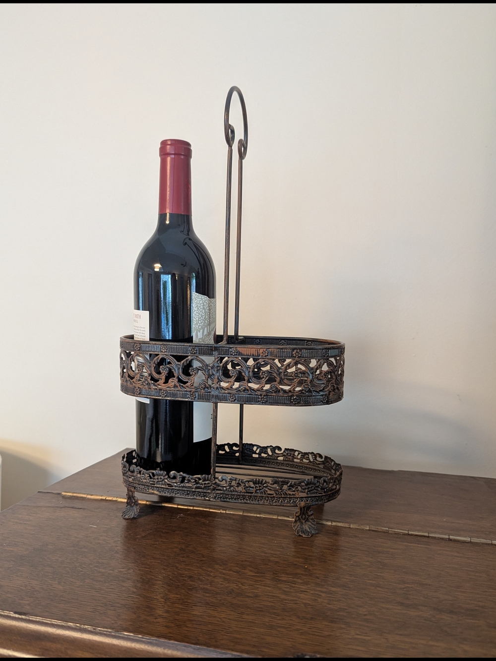 Ornate Metal Caddy Display Shelf Organizer
